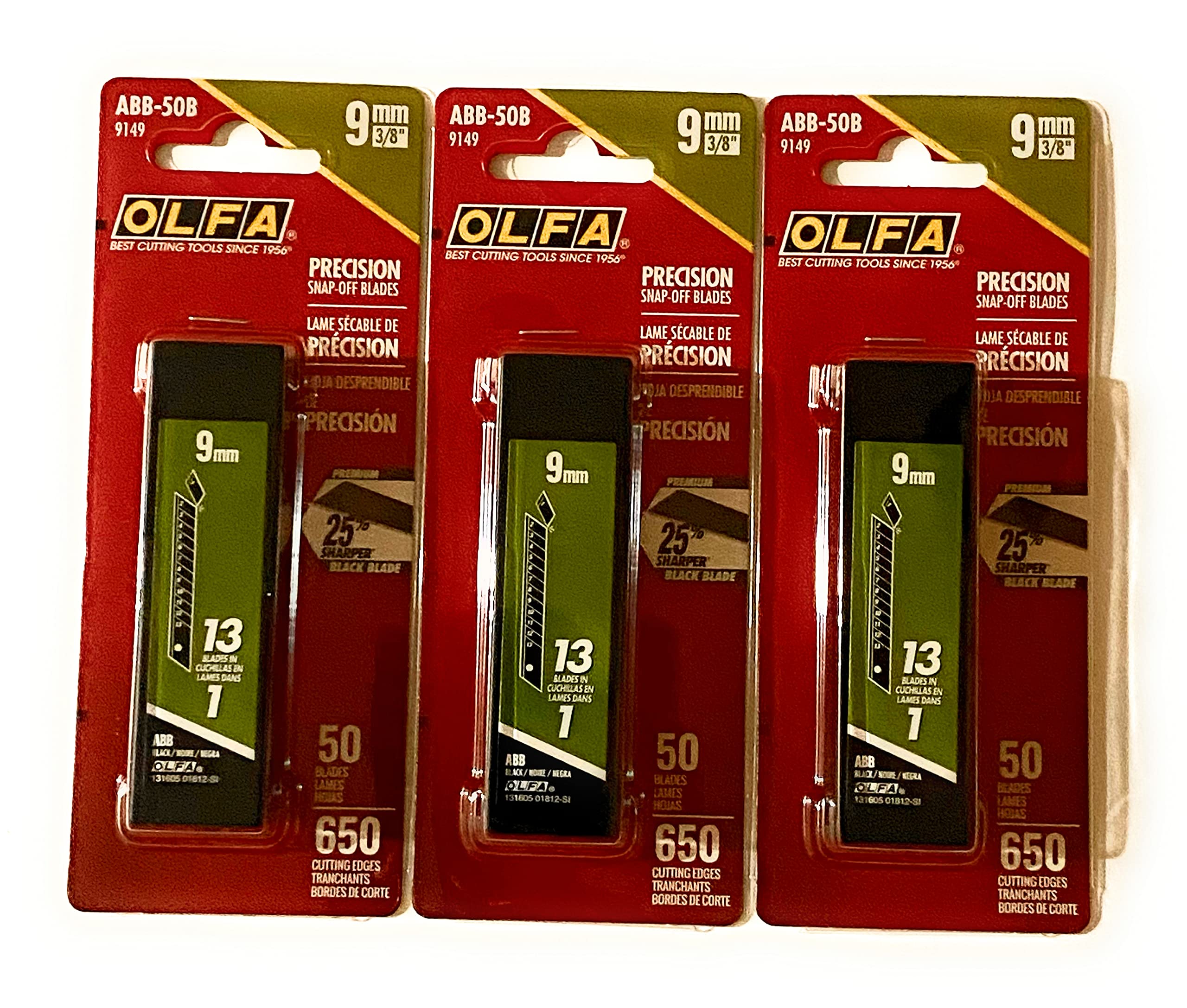 OLFA ABB-50B 9mm UltraSharp snap-off blade pack for precise cuts