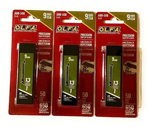 OLFA ABB-50B 9mm UltraSharp snap-off blade pack for precise cuts