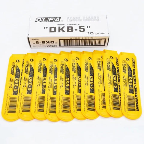 OLFA DKB-5 30-degree blade pack showing clean, sharp cuts
