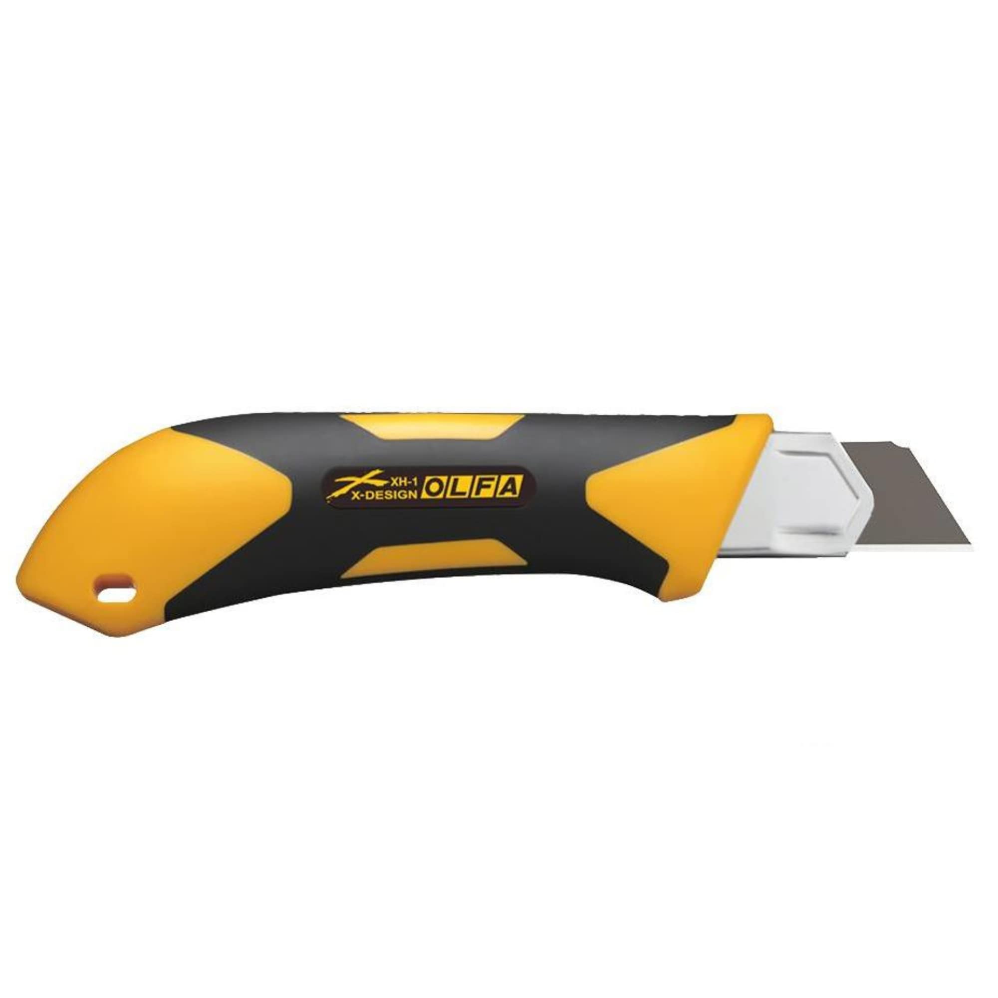 OLFA XH-1 stainless-steel blade channel keeps blade secure.