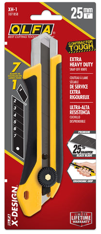 OLFA XH-1 compatible with 25mm blades for optimal performance.
