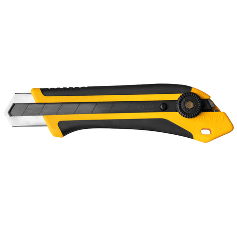 OLFA XH-1 fiberglass-reinforced handle provides secure grip.