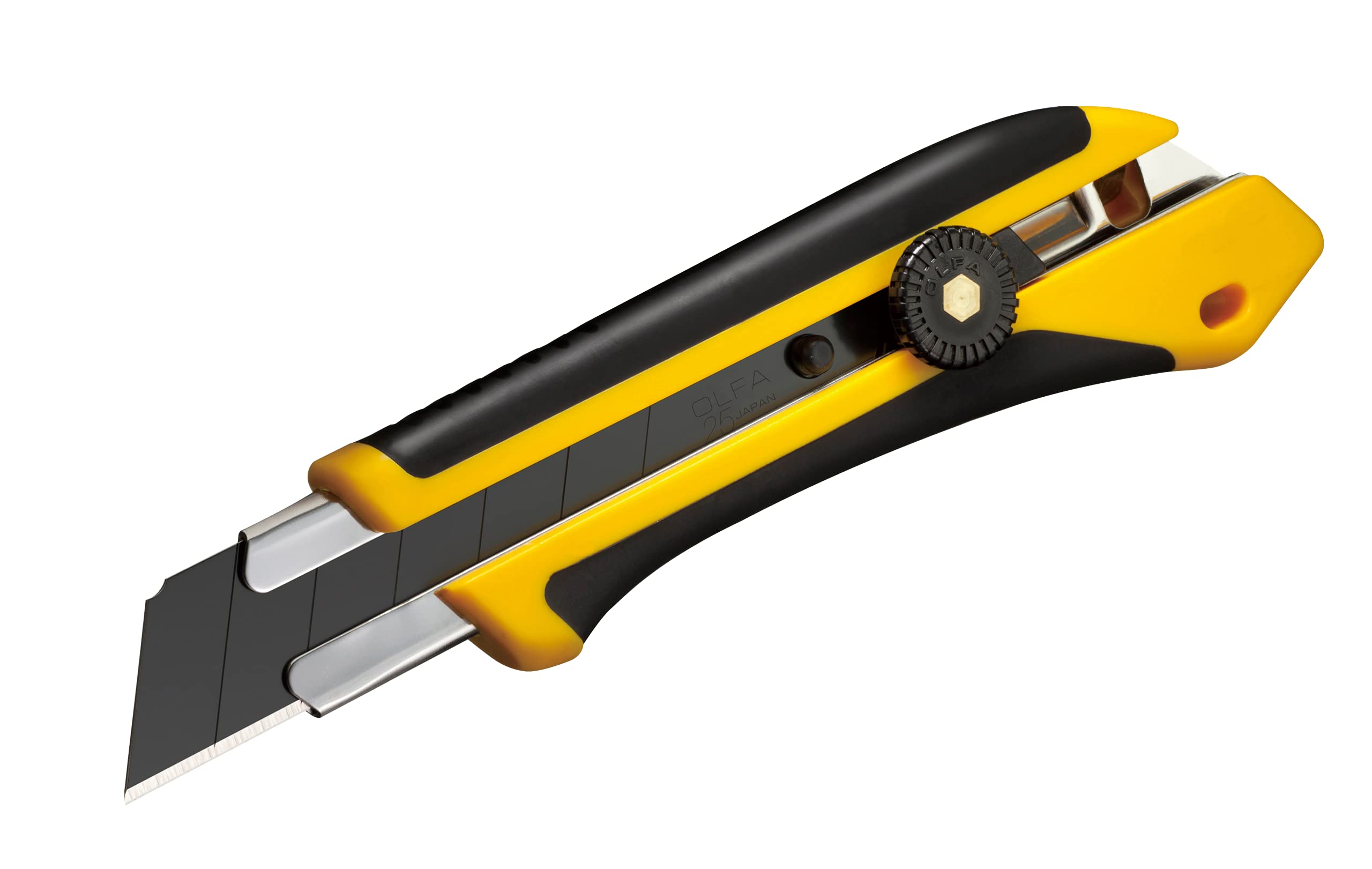 OLFA XH-1 ratchet lock with wheel enables variable blade depth.