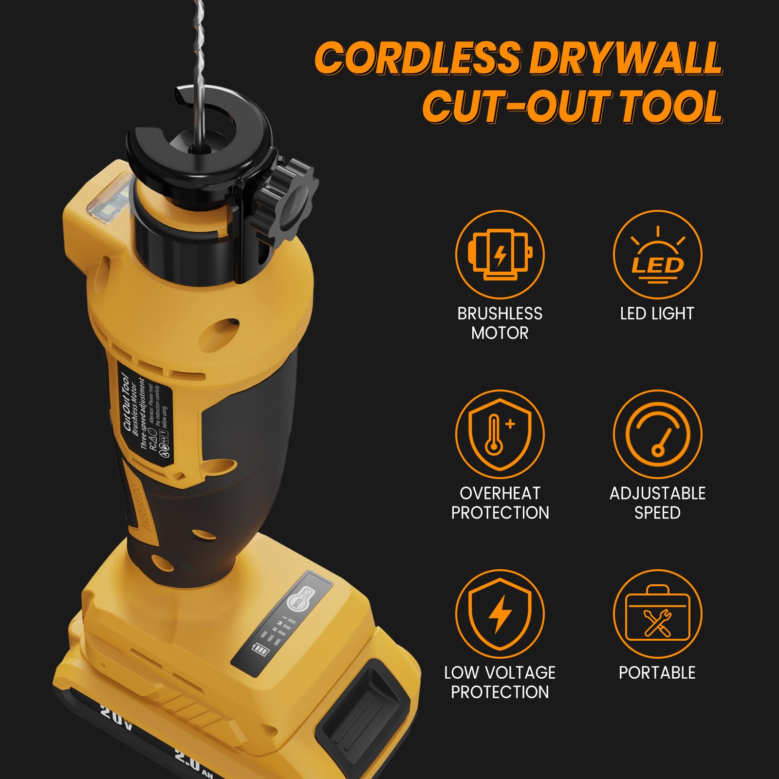 OLIBUY brushless motor up to 30,000 RPM enables fast cutting.