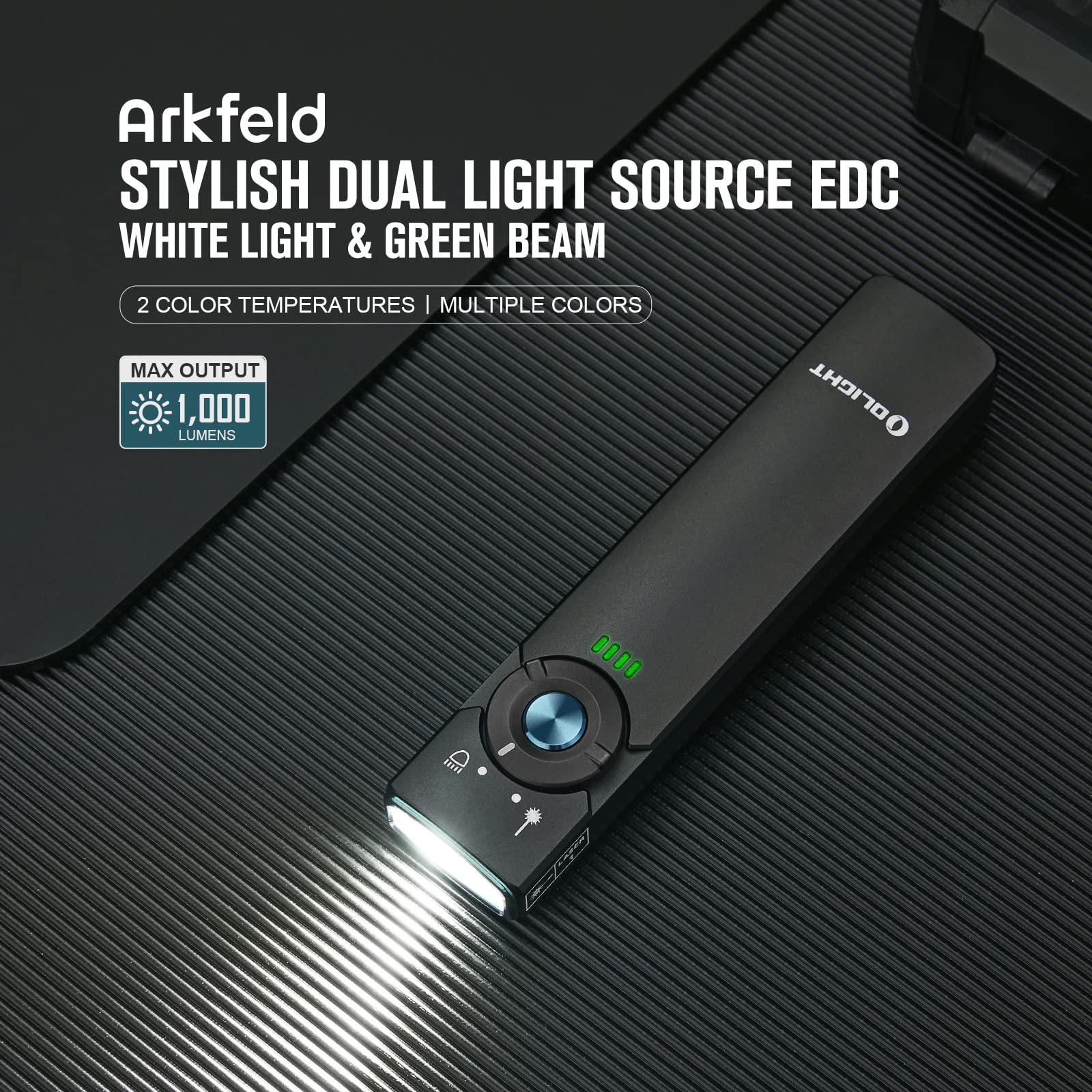 OLIGHT Arkfeld 1000-lumen output for bright outdoor tasks.