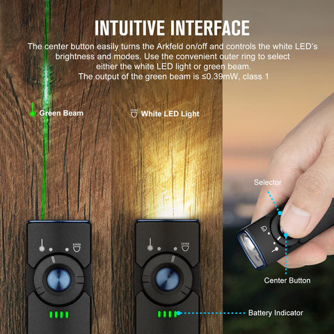 OLIGHT Arkfeld dual light source for versatile visibility.