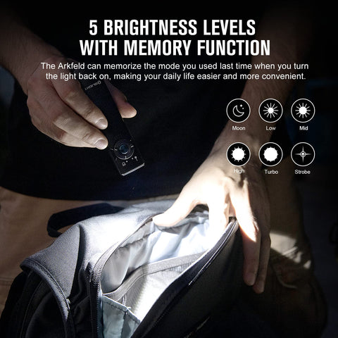 OLIGHT Arkfeld dual light sources for versatile use across tasks.