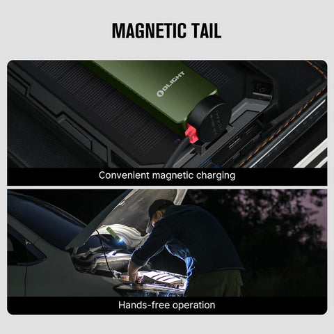 OLIGHT Arkfeld Pro battery indicator showing five-level power status
