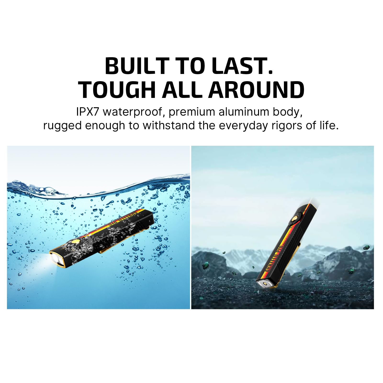OLIGHT Arkfeld Pro compact design fits easily in a pocket