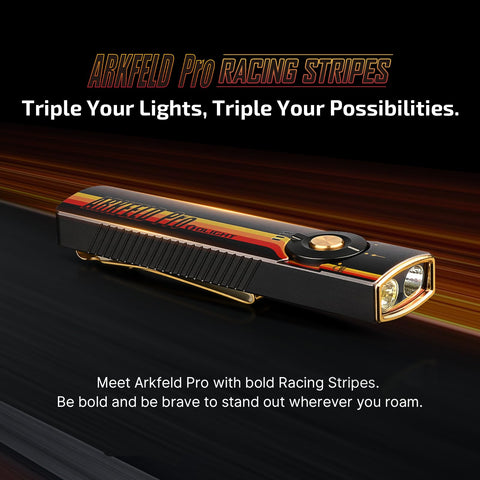 OLIGHT Arkfeld Pro side profile highlighting slim pocket-friendly form for on-the-go lighting