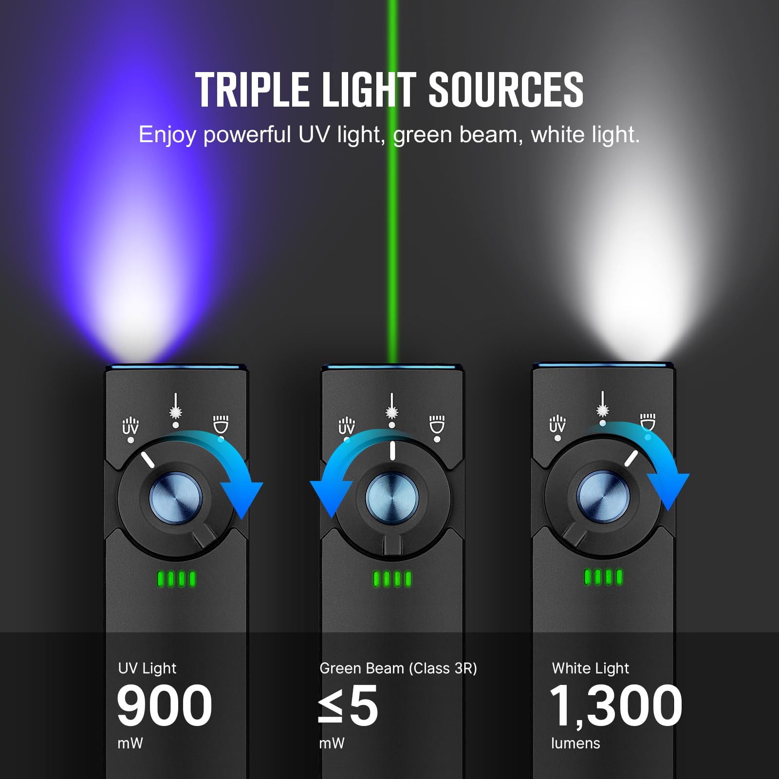 OLIGHT Arkfeld Pro side view; ergonomic grip for steady handling during outdoor activities
