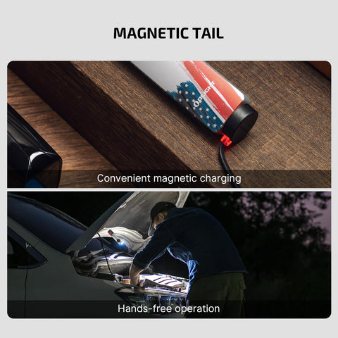 OLIGHT Arkfeld Pro three-in-one function with white, UV, and green beam.