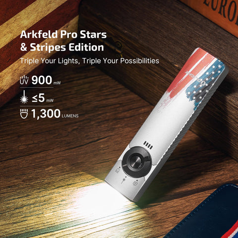 OLIGHT Arkfeld Pro UV light reveals hidden details for inspections.