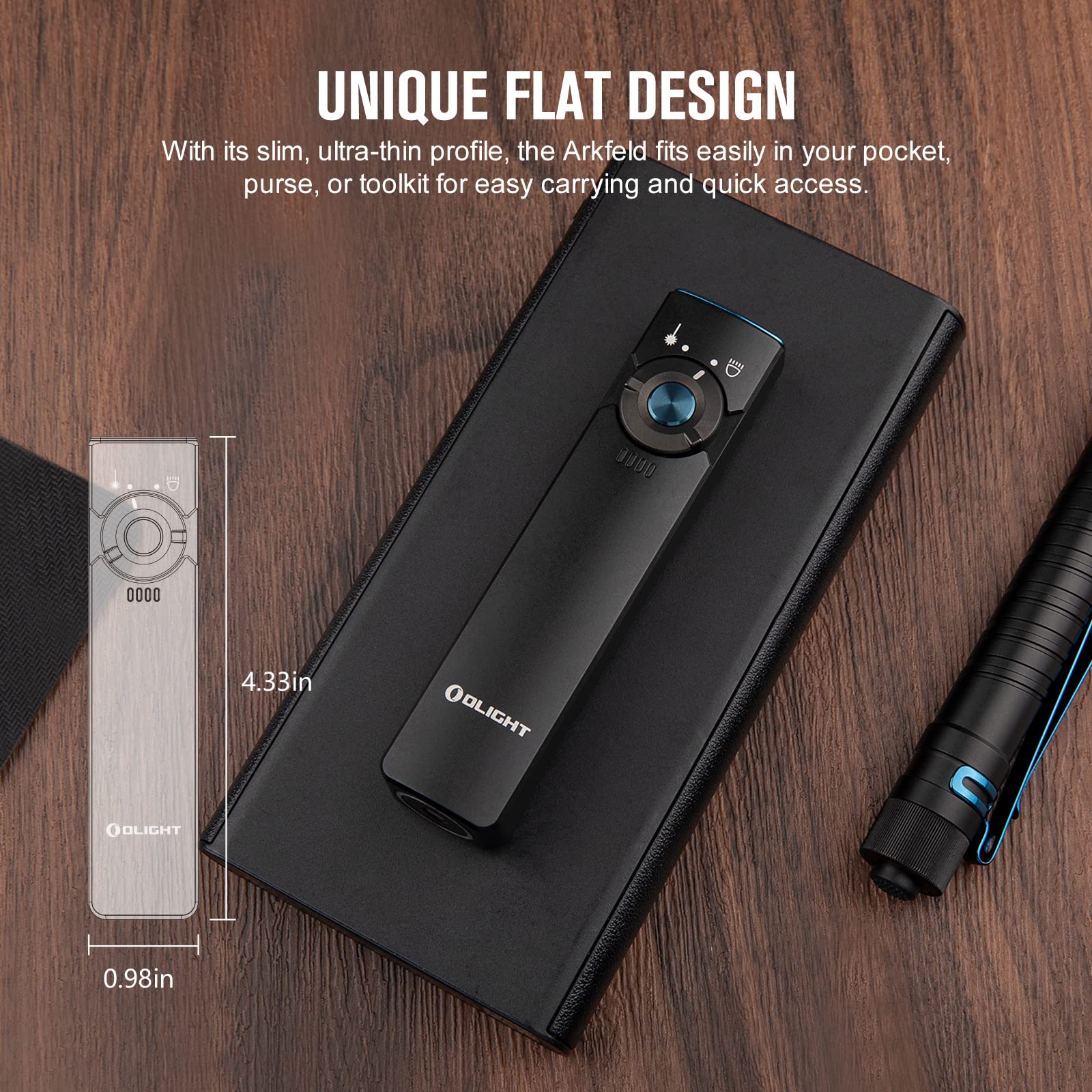 OLIGHT Arkfeld two color temperatures for adaptable lighting.