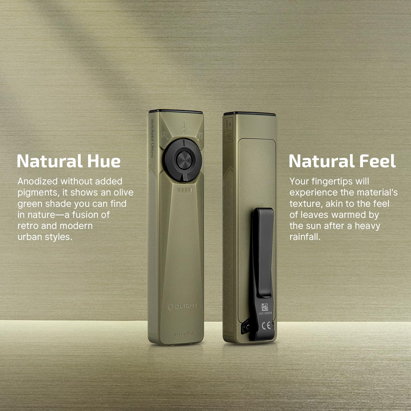 OLIGHT Arkfeld Ultra durable aluminum body withstands daily use