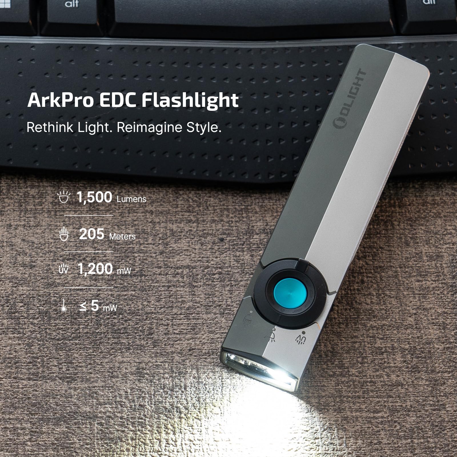 OLIGHT ArkPro dual clip enables hands-free use on shirts or hats