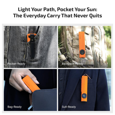 OLIGHT ArkPro flat design fits comfortably in the pocket