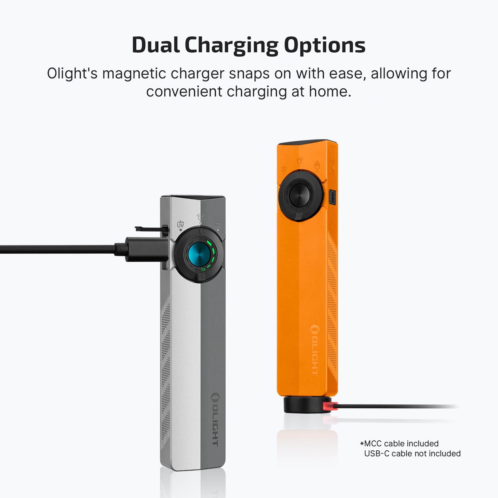 OLIGHT ArkPro USB-C charging for fast recharging on the go
