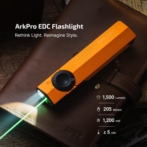 OLIGHT ArkPro UV light reveals gear details during inspections