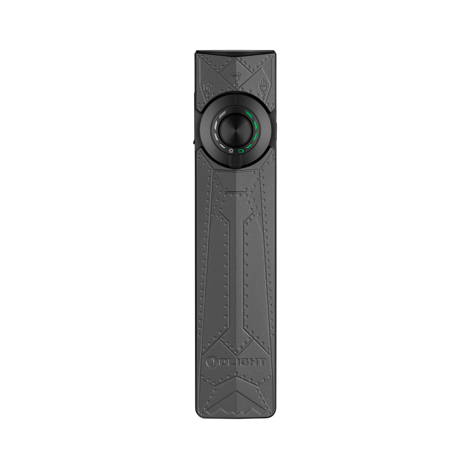 OLIGHT ArkPro green beam for outdoor signaling and hands-free use.