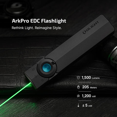 OLIGHT ArkPro-green-beam provides discreet signaling for outdoor tasks and emergencies.