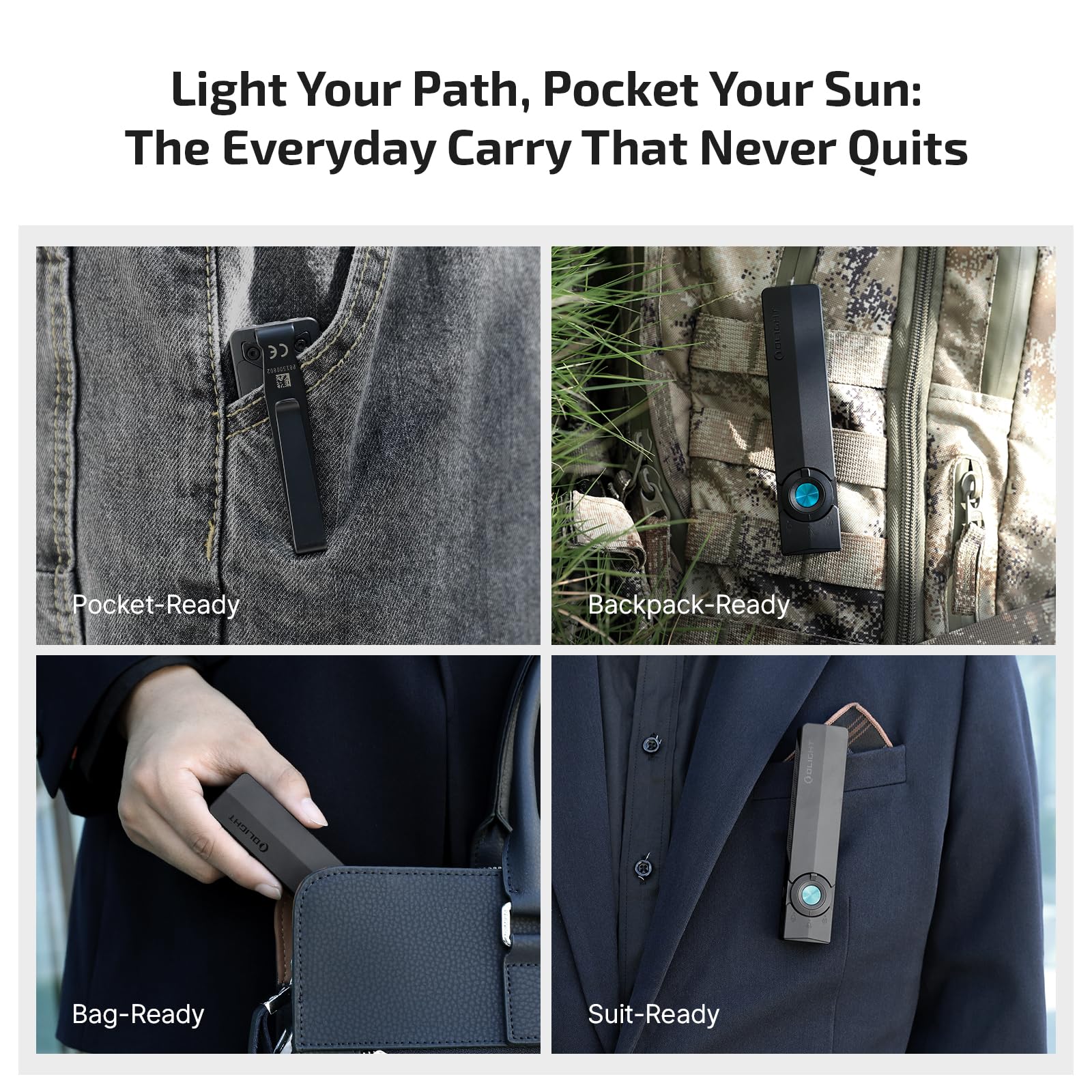 OLIGHT ArkPro-magnetic-dock secures charging on metal surfaces.