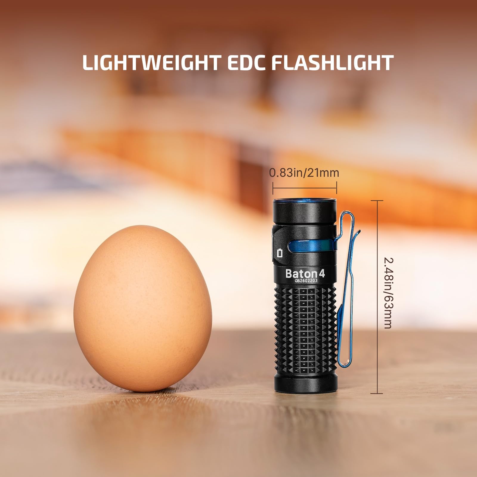 OLIGHT Baton4 IPX8 waterproof design supports use in rain or wet environments
