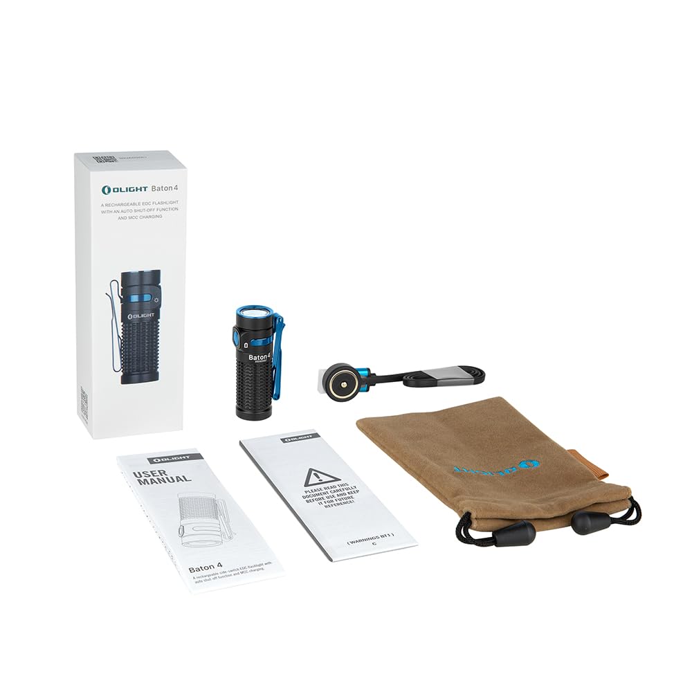 OLIGHT Baton4 solid metal switch provides durable tactile feedback.