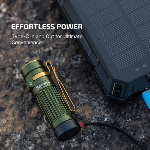 OLIGHT Baton4 metal switch feels solid and durable.