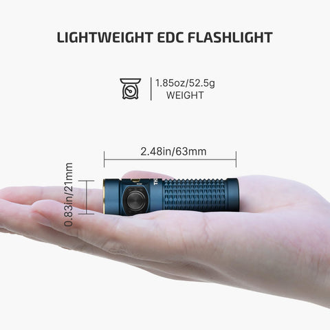 OLIGHT Baton4 charging case with USB-C power bank.
