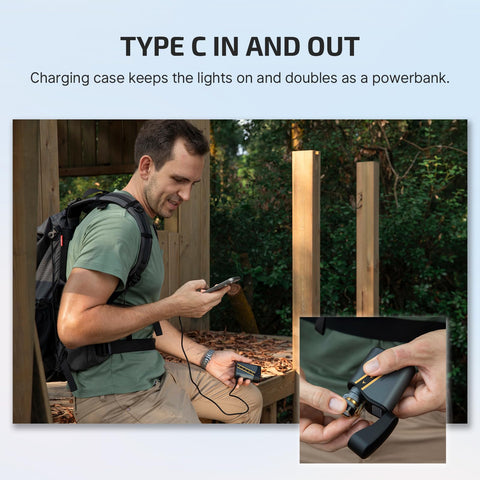 OLIGHT Baton4 Premium EDC flashlight case display shows battery level.