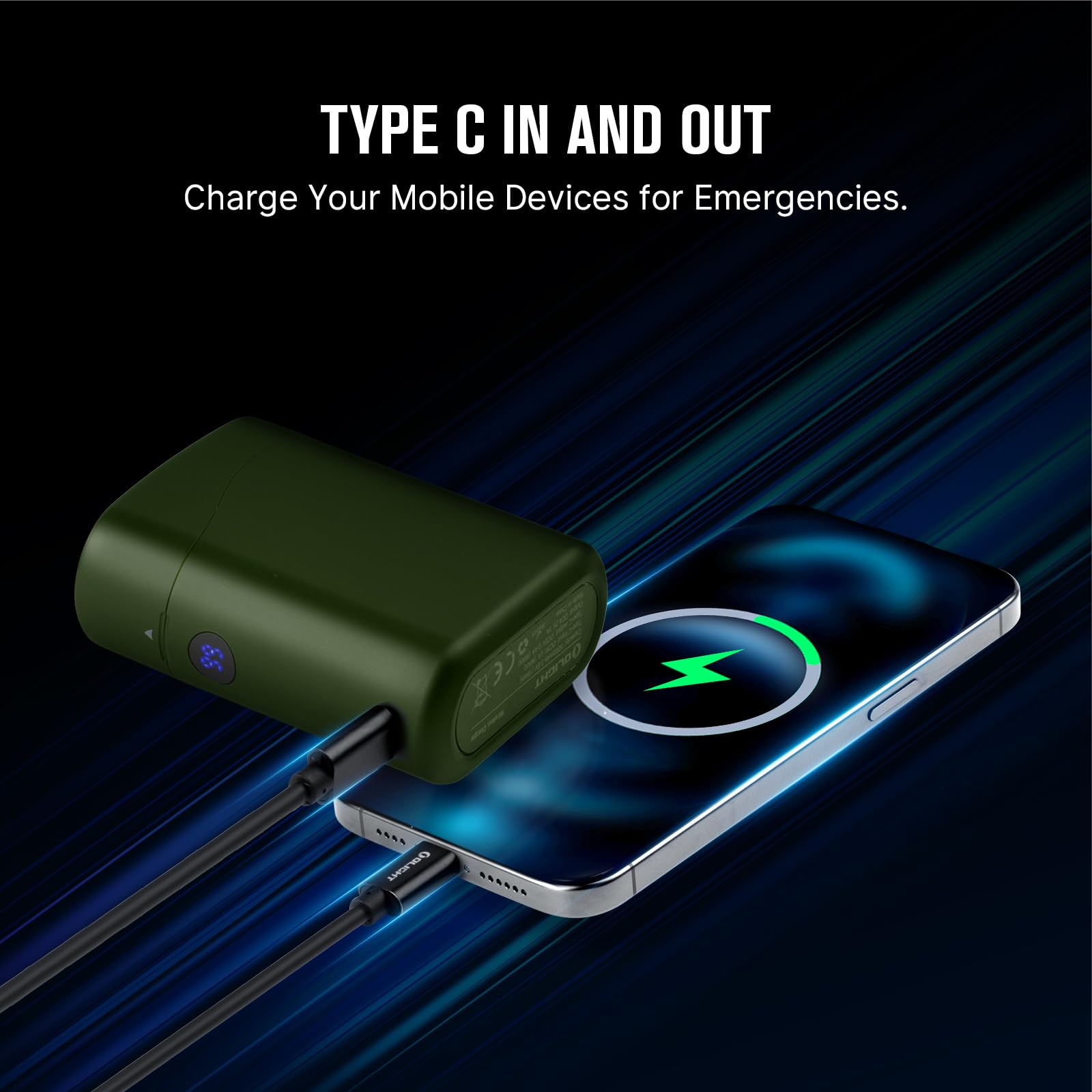 OLIGHT Baton4 Premium digital display helps monitor battery and brightness.