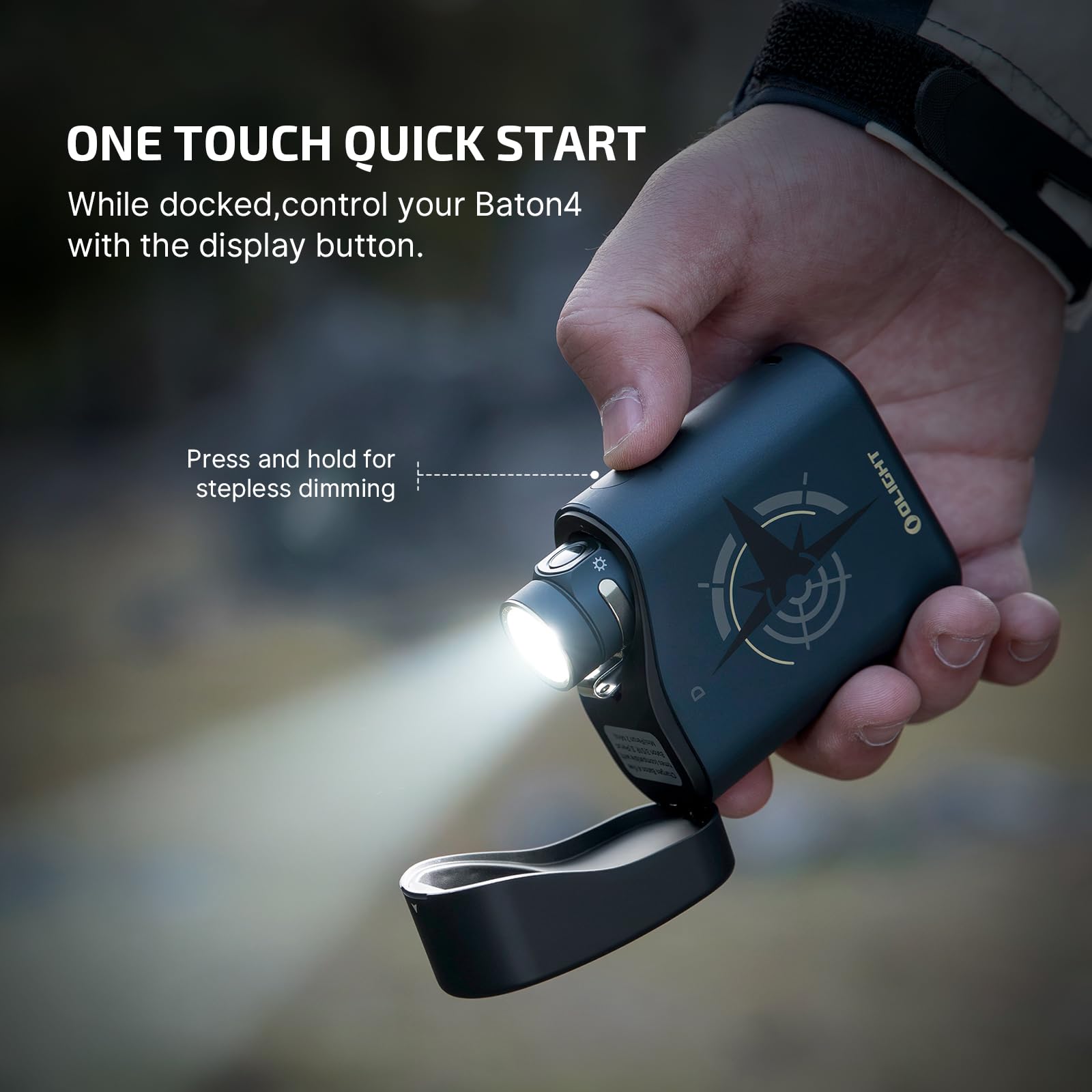Magnet and two-way clip enable hands-free use on metal surfaces.