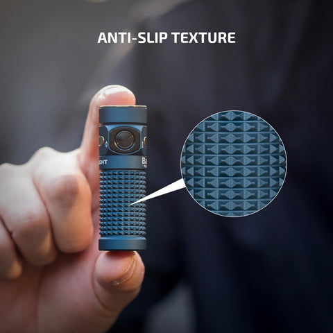 Two-way clip secures flashlight to gear or belt.