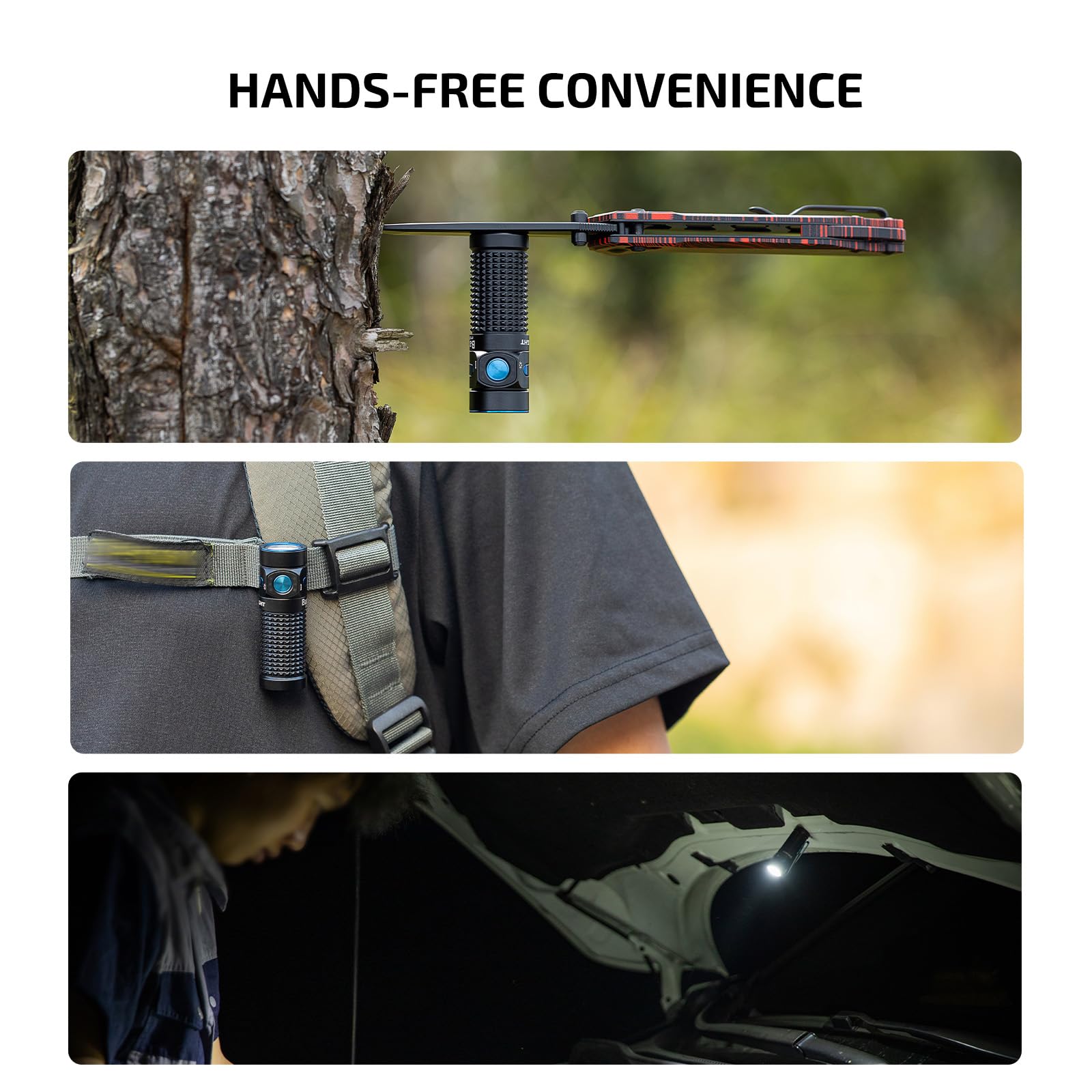 OLIGHT Baton4 in hand for comfortable everyday carry and quick access