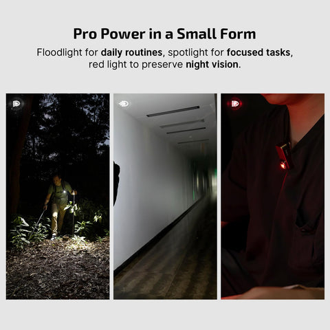 OLIGHT Oclip Pro floodlight at 500lm for broad area illumination