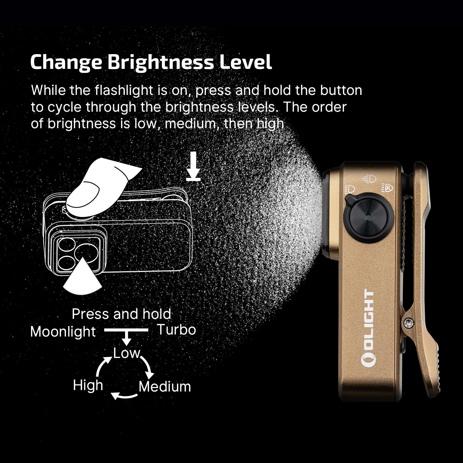 OLIGHT Oclip Pro red light 40/4lm for night awareness without glare