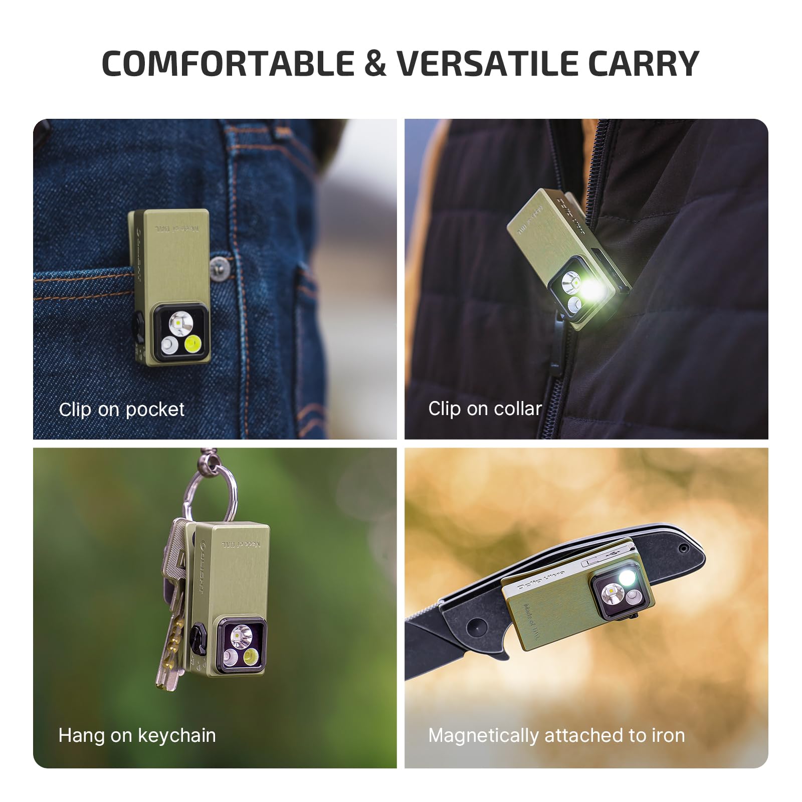 OLIGHT Oclip Ultra Type-C charging for quick recharging on the go