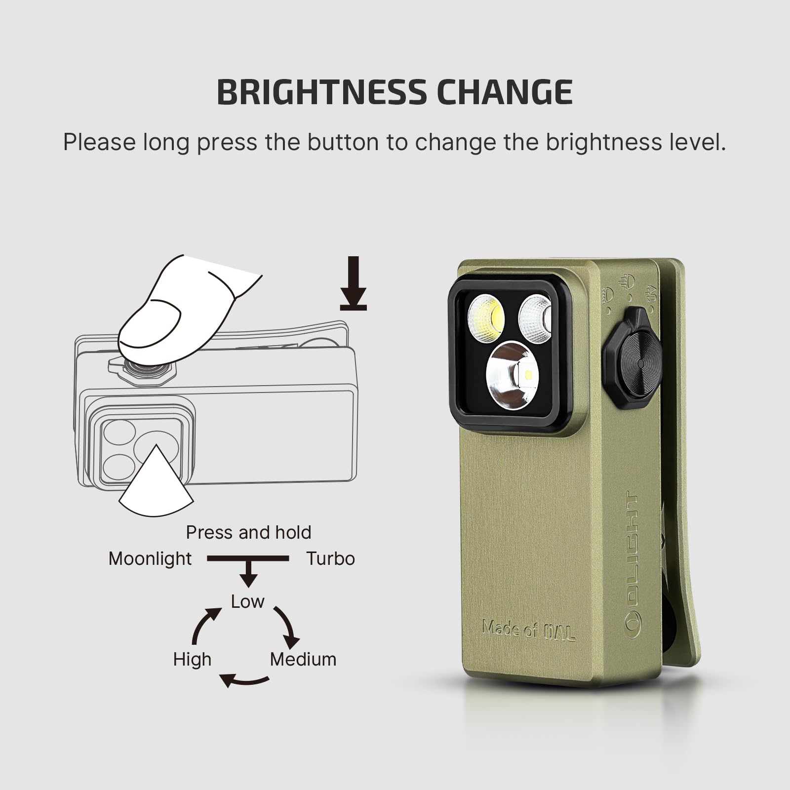 OLIGHT Oclip Ultra UV beam supports 365 nm detection tasks