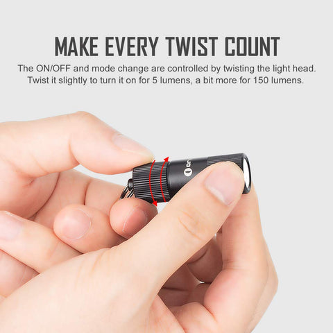 OLIGHT i1R 2 EOS micro-USB charging port for quick top-ups