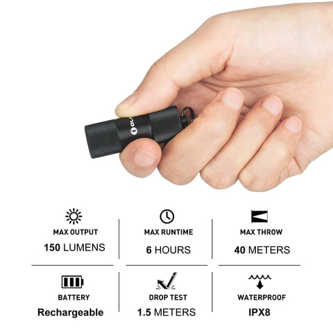 OLIGHT i1R 2 EOS compact pocket light in action during outdoor activities
