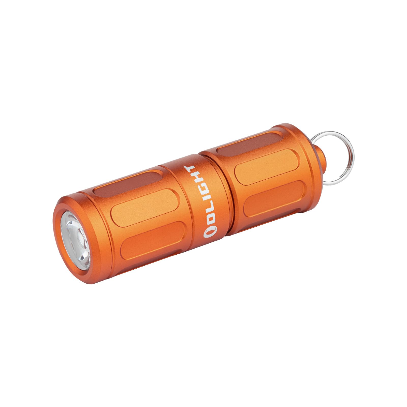 OLIGHT I1R 2 Pro EOS capsule-orange on keychain, 180-lumen beam for everyday carry.