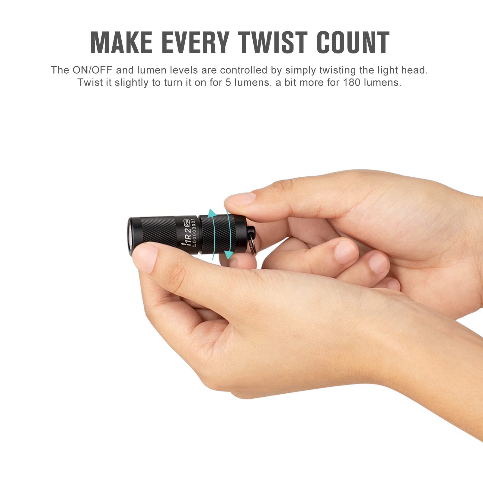 OLIGHT I1R 2 Pro EOS USB-C charging completes in about 100 minutes