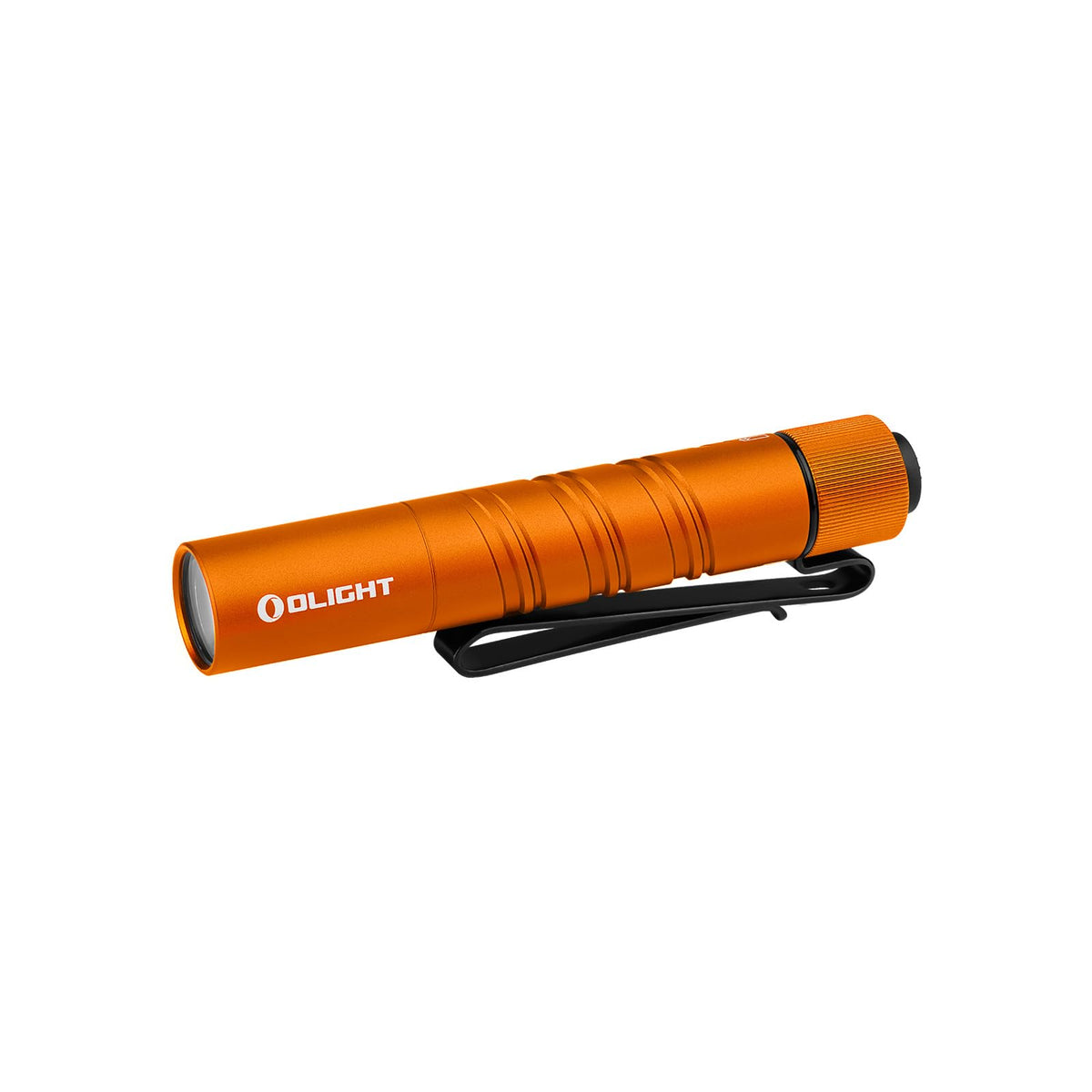 OLIGHT I3T 2 EOS compact flashlight close-up showing bright 200 lumen output