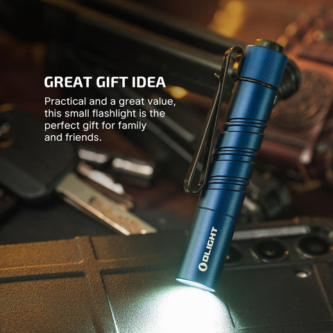 Compact handheld OLIGHT I3T 2 EOS for camping and tasks.