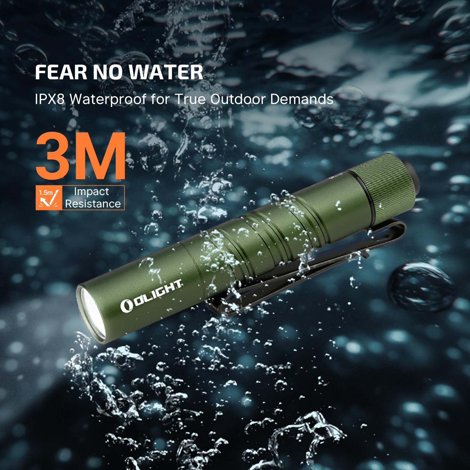 OLIGHT I3T 2 EOS extended runtime in cooler conditions for longer use.