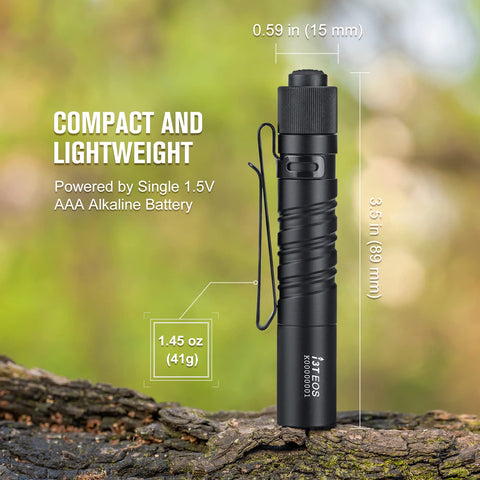 OLIGHT I3T EOS pocket clip and slim body for secure carry on hats or brims
