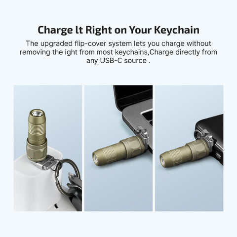 OLIGHT iUltra magnetic base enabling hands-free lighting on metal surfaces