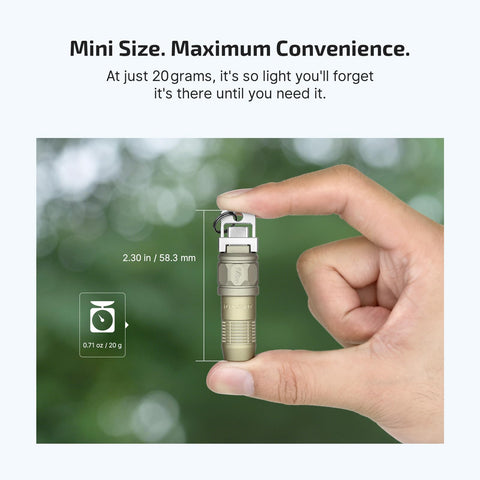 OLIGHT iUltra olive-green color for stealthy, low-profile carry