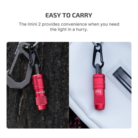 OLIGHT IMINI 2 aluminum body offers durable premium finish.